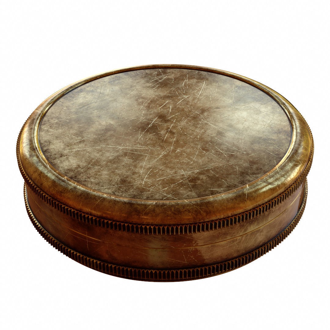 Vintage Brass Compass 3D Model – PBR Textured Asset for Visualization - View 3
