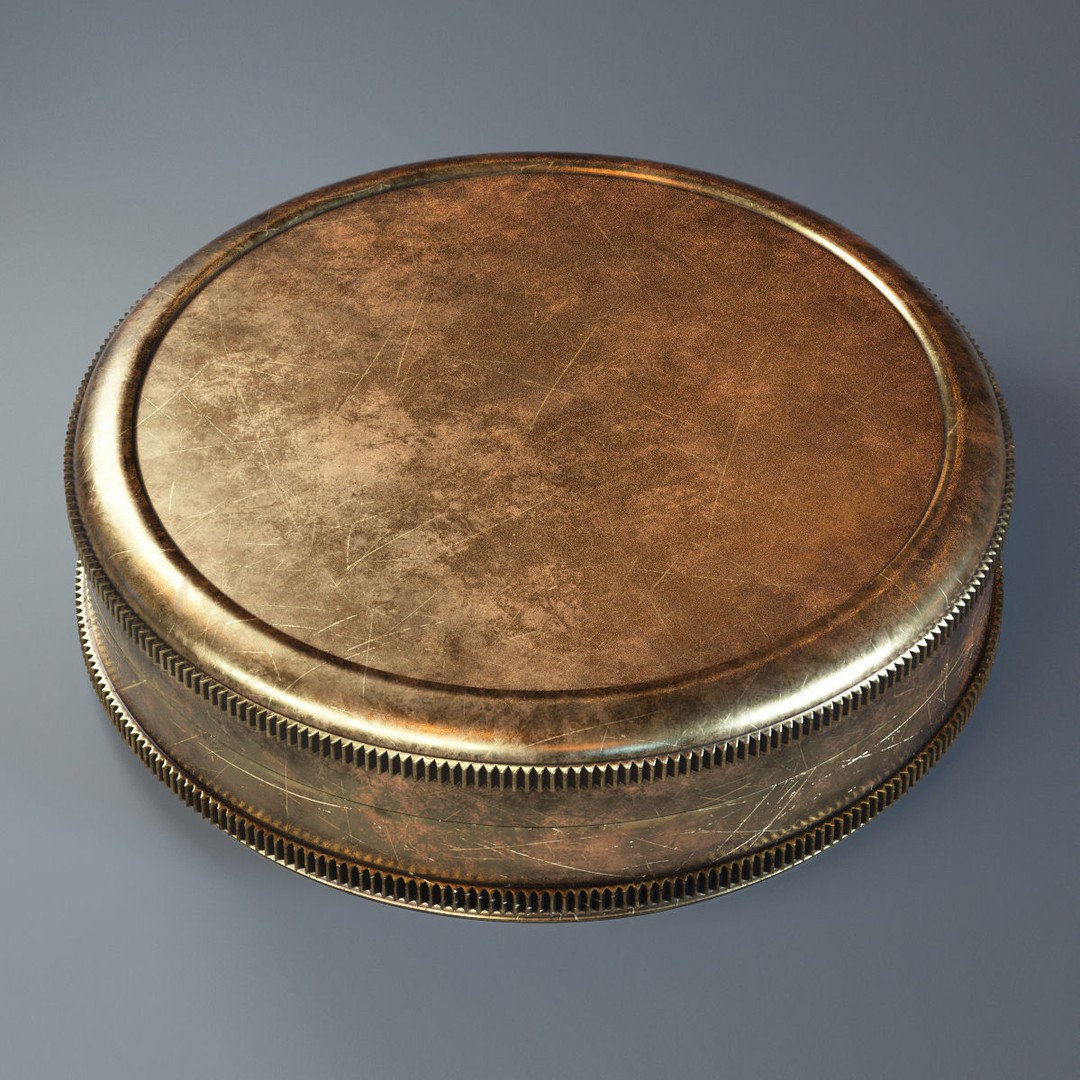Vintage Brass Compass 3D Model – PBR Textured Asset for Visualization - View 9