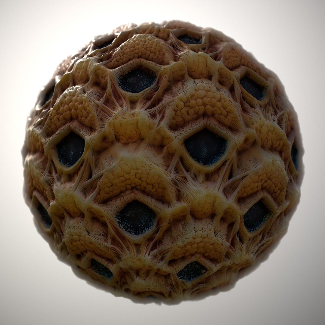 Alien Skin 3D Model – Seamless PBR Texture Pack for Game Assets - View 12