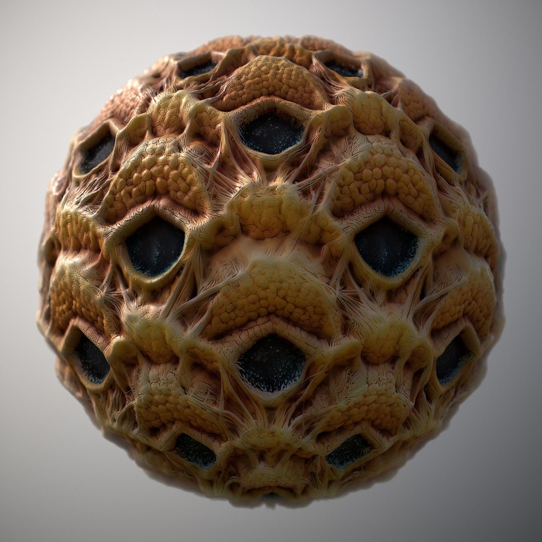 Alien Skin 3D Model – Seamless PBR Texture Pack for Game Assets - View 14