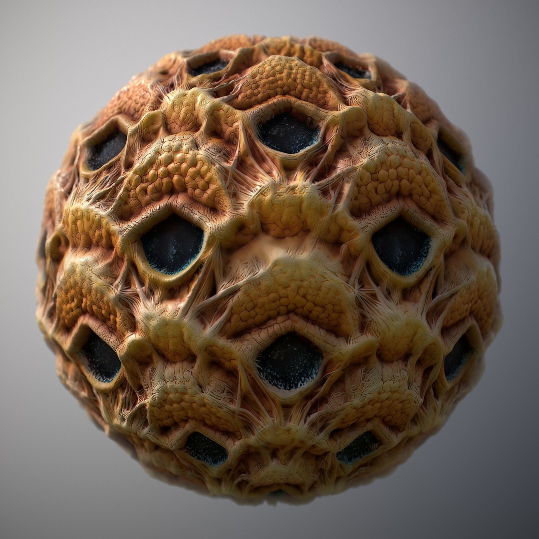 Alien Skin 3D Model – Seamless PBR Texture Pack for Game Assets - View 15