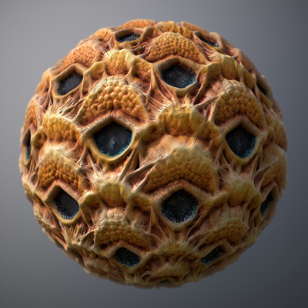 Alien Skin 3D Model – Seamless PBR Texture Pack for Game Assets - View 16