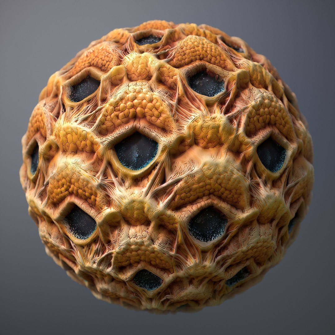 Alien Skin 3D Model – Seamless PBR Texture Pack for Game Assets - View 17