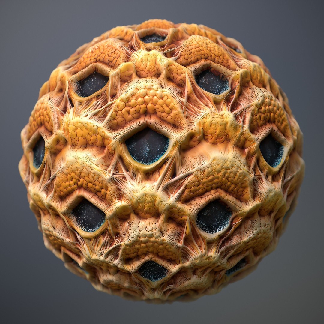 Alien Skin 3D Model – Seamless PBR Texture Pack for Game Assets - View 18