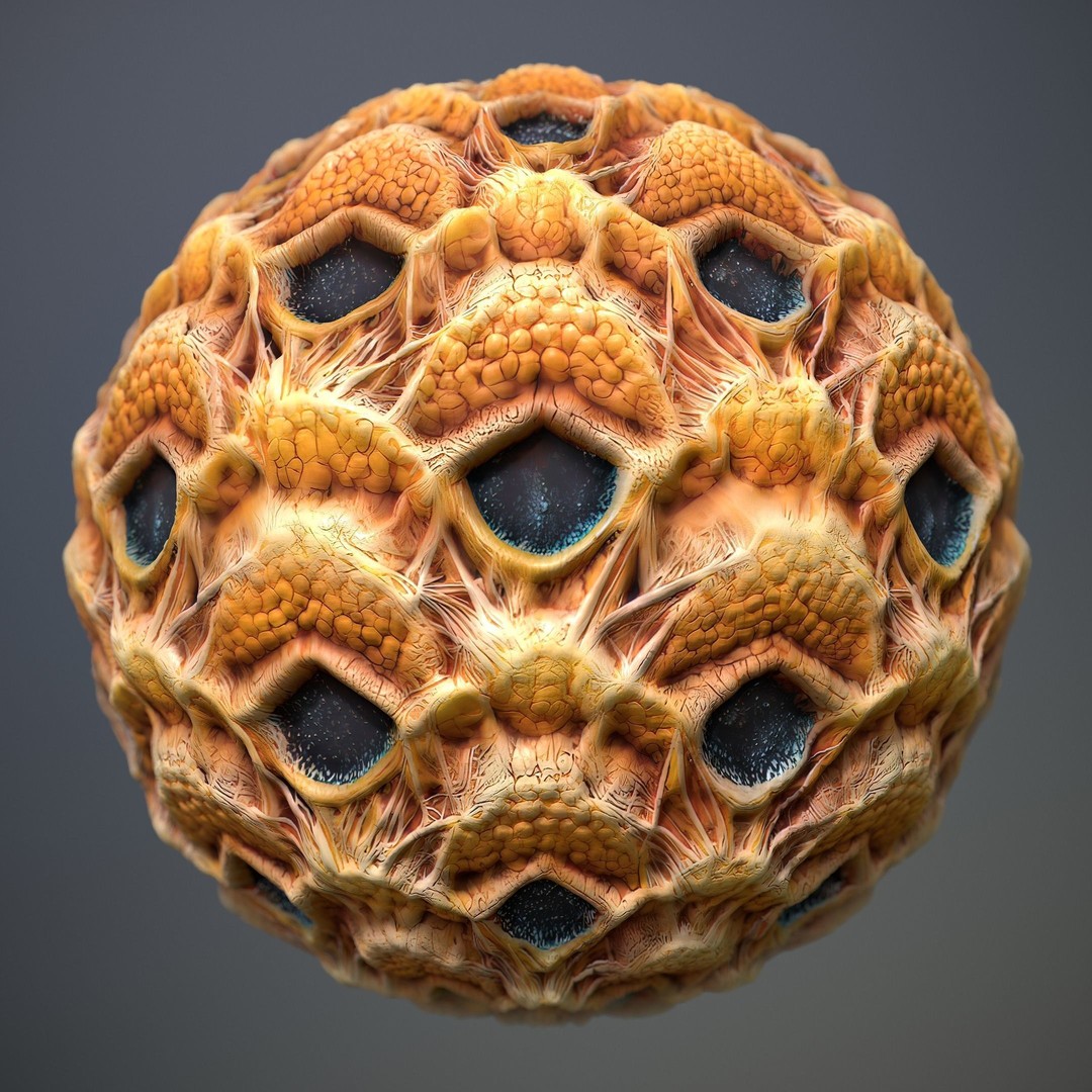 Alien Skin 3D Model – Seamless PBR Texture Pack for Game Assets - View 19
