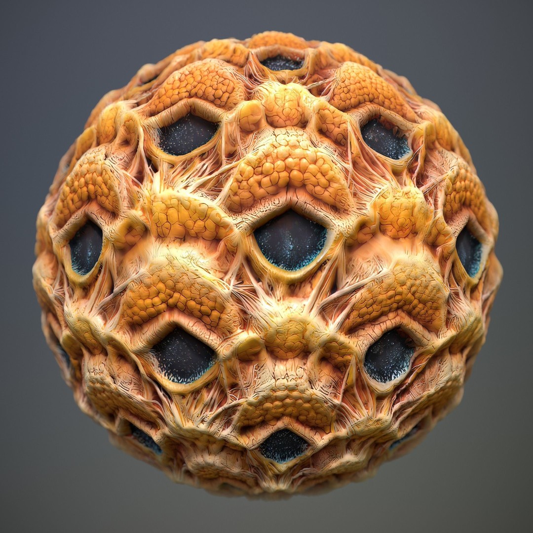 Alien Skin 3D Model – Seamless PBR Texture Pack for Game Assets - View 20