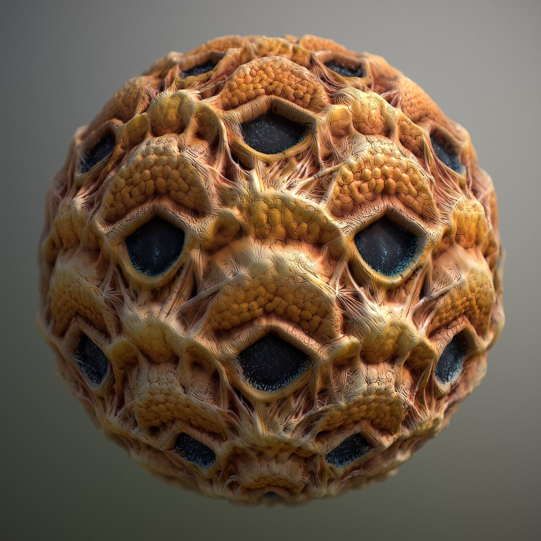 Alien Skin 3D Model – Seamless PBR Texture Pack for Game Assets - View 4