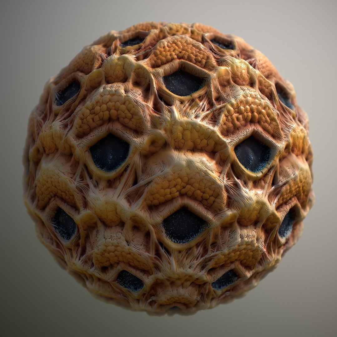 Alien Skin 3D Model – Seamless PBR Texture Pack for Game Assets - View 5