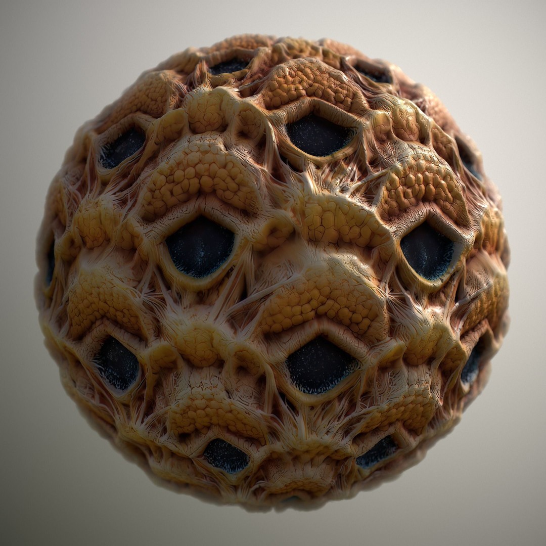 Alien Skin 3D Model – Seamless PBR Texture Pack for Game Assets - View 6
