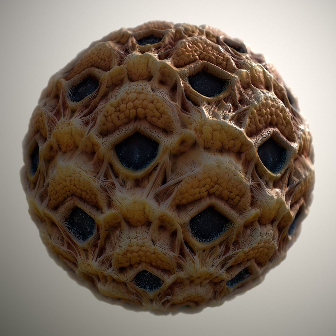 Alien Skin 3D Model – Seamless PBR Texture Pack for Game Assets - View 7
