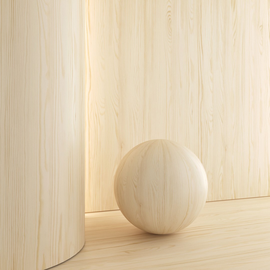 Pine Wood Material 3D Model – Seamless PBR Textures, FBX, OBJ - View 4