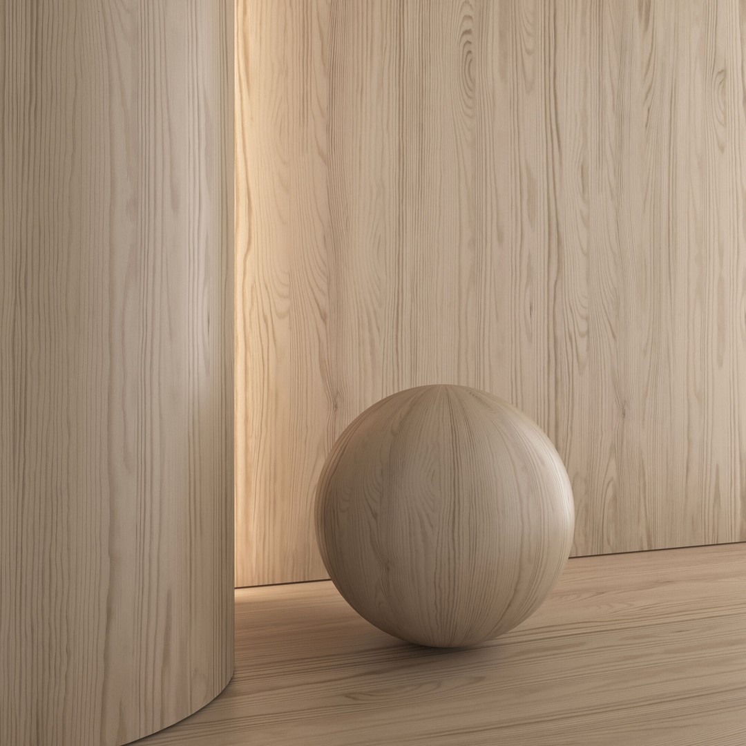 Pine Wood Material 3D Model – Seamless PBR Textures, FBX, OBJ - View 7