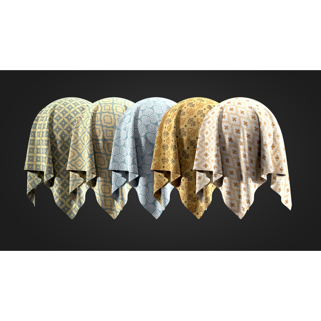 35 Fabric PBR Materials – Adjustable Textures for 3D Design, SBSAR - View 4