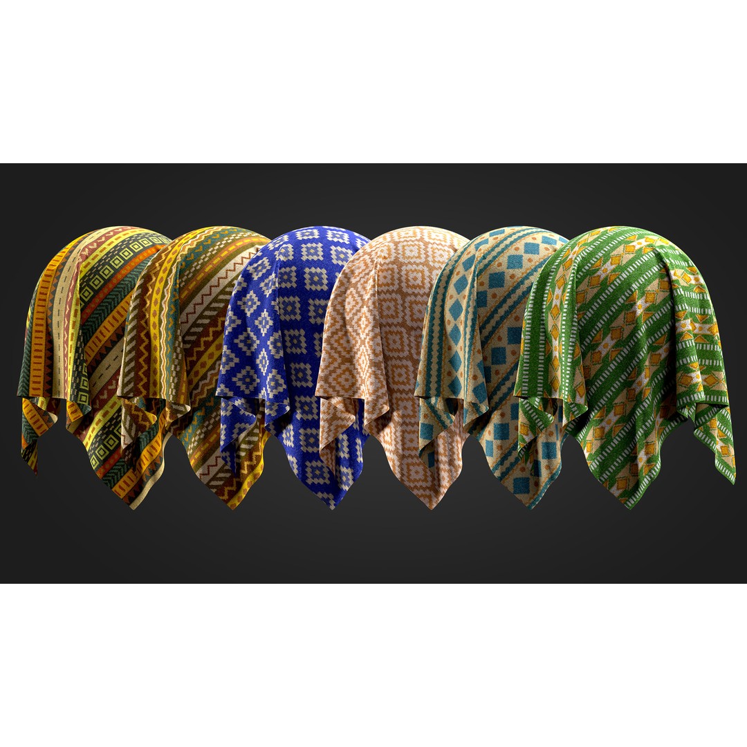 35 Fabric PBR Materials – Adjustable Textures for 3D Design, SBSAR - View 5