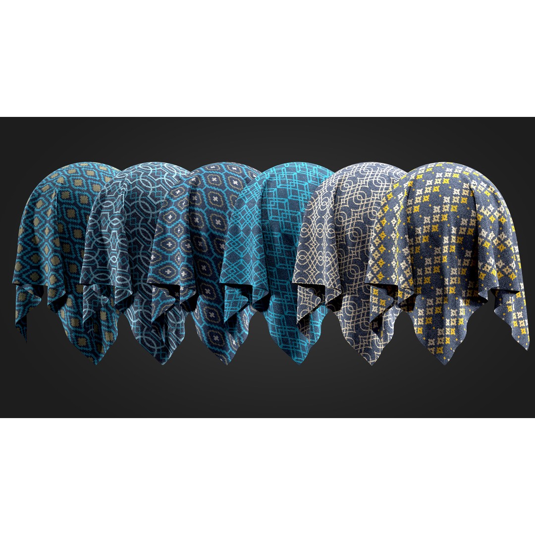 35 Fabric PBR Materials – Adjustable Textures for 3D Design, SBSAR - View 6
