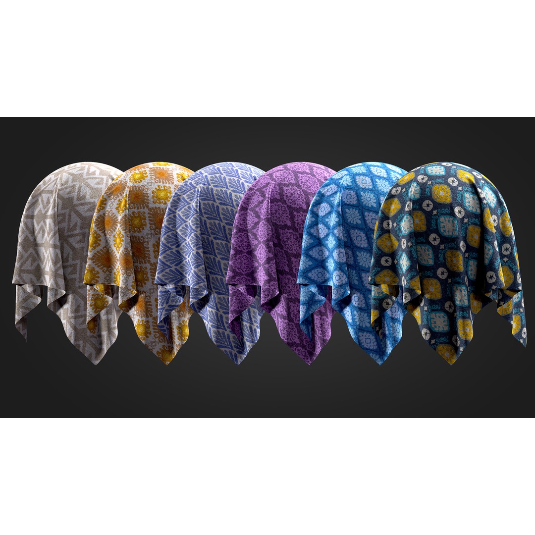 35 Fabric PBR Materials – Adjustable Textures for 3D Design, SBSAR - View 7