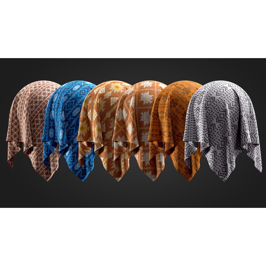 35 Fabric PBR Materials – Adjustable Textures for 3D Design, SBSAR - View 8