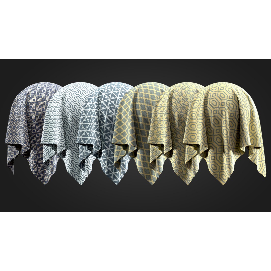 35 Fabric PBR Materials – Adjustable Textures for 3D Design, SBSAR - View 9