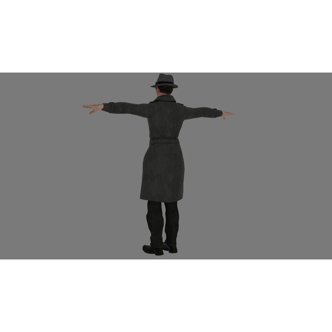 Rigged Male Character 3D Model – High Poly Game Asset, FBX, Blender - View 10