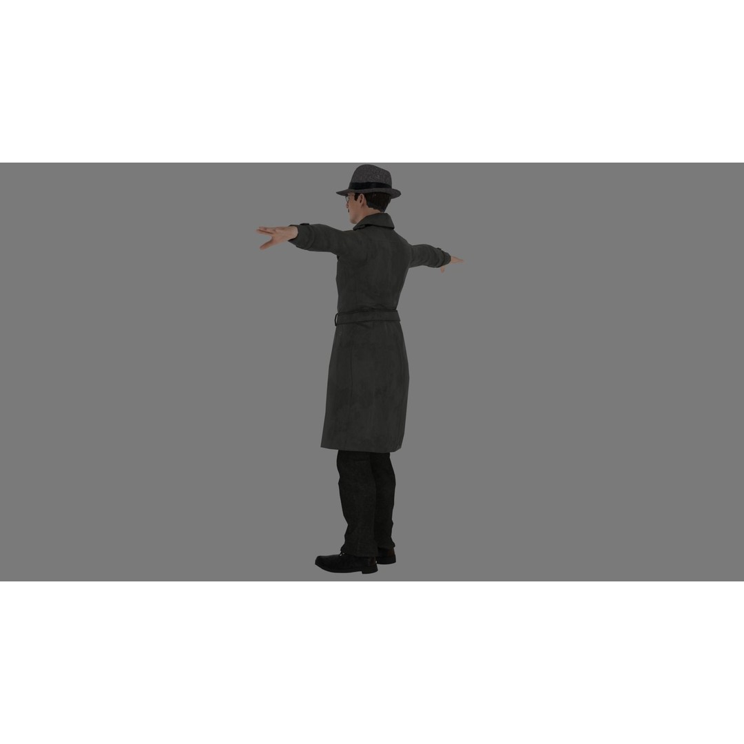 Rigged Male Character 3D Model – High Poly Game Asset, FBX, Blender - View 11