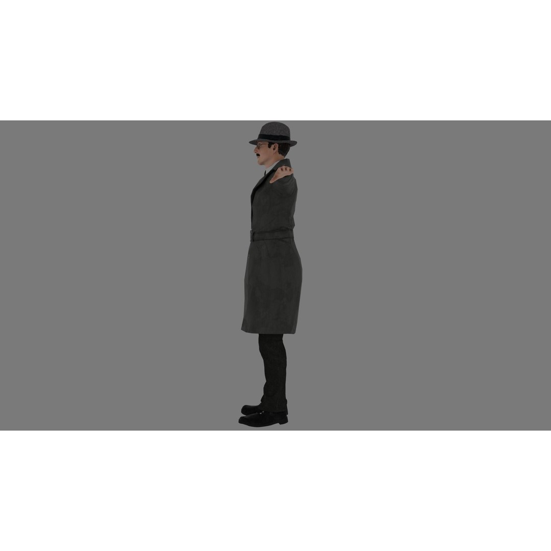 Rigged Male Character 3D Model – High Poly Game Asset, FBX, Blender - View 12
