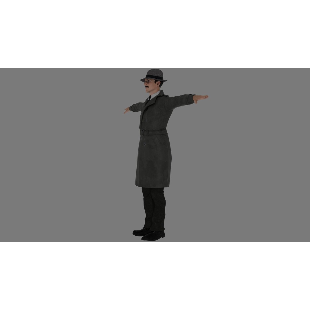 Rigged Male Character 3D Model – High Poly Game Asset, FBX, Blender - View 13