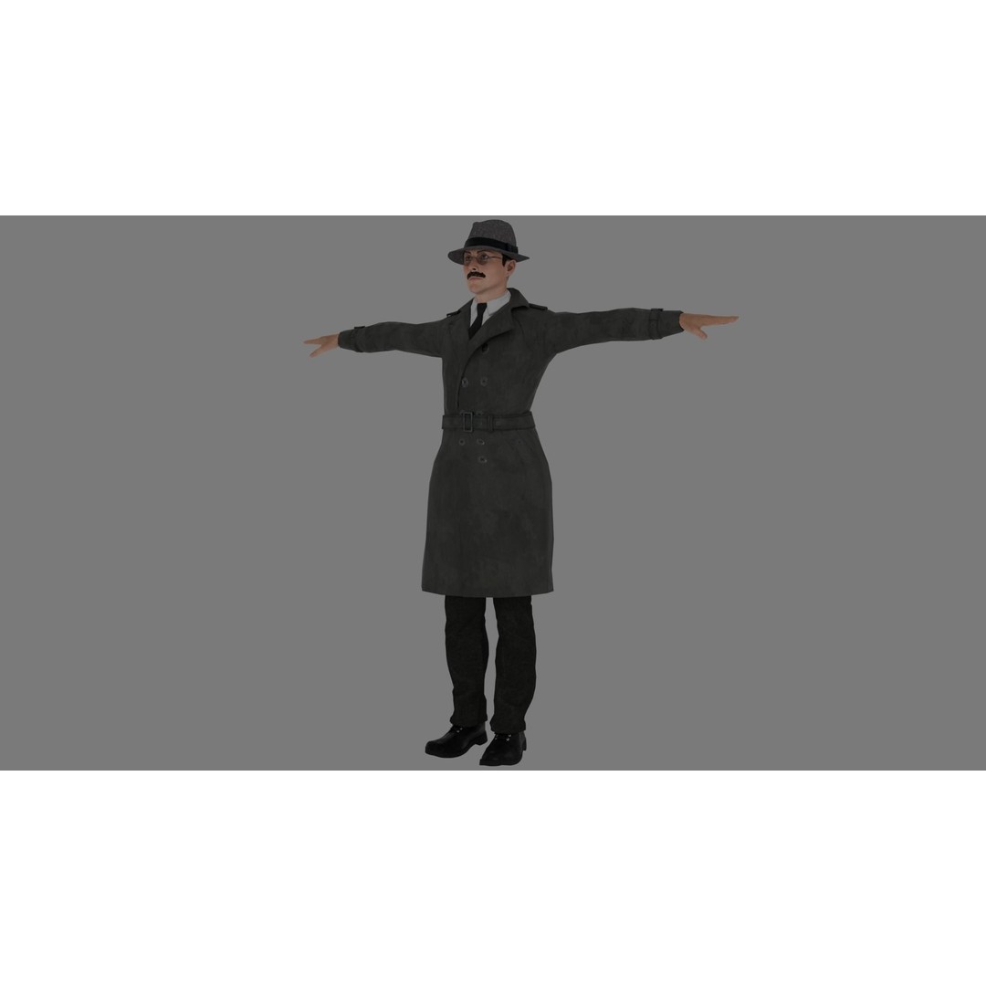 Rigged Male Character 3D Model – High Poly Game Asset, FBX, Blender - View 14