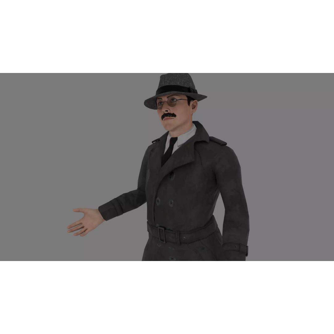 Rigged Male Character 3D Model – High Poly Game Asset, FBX, Blender - View 2