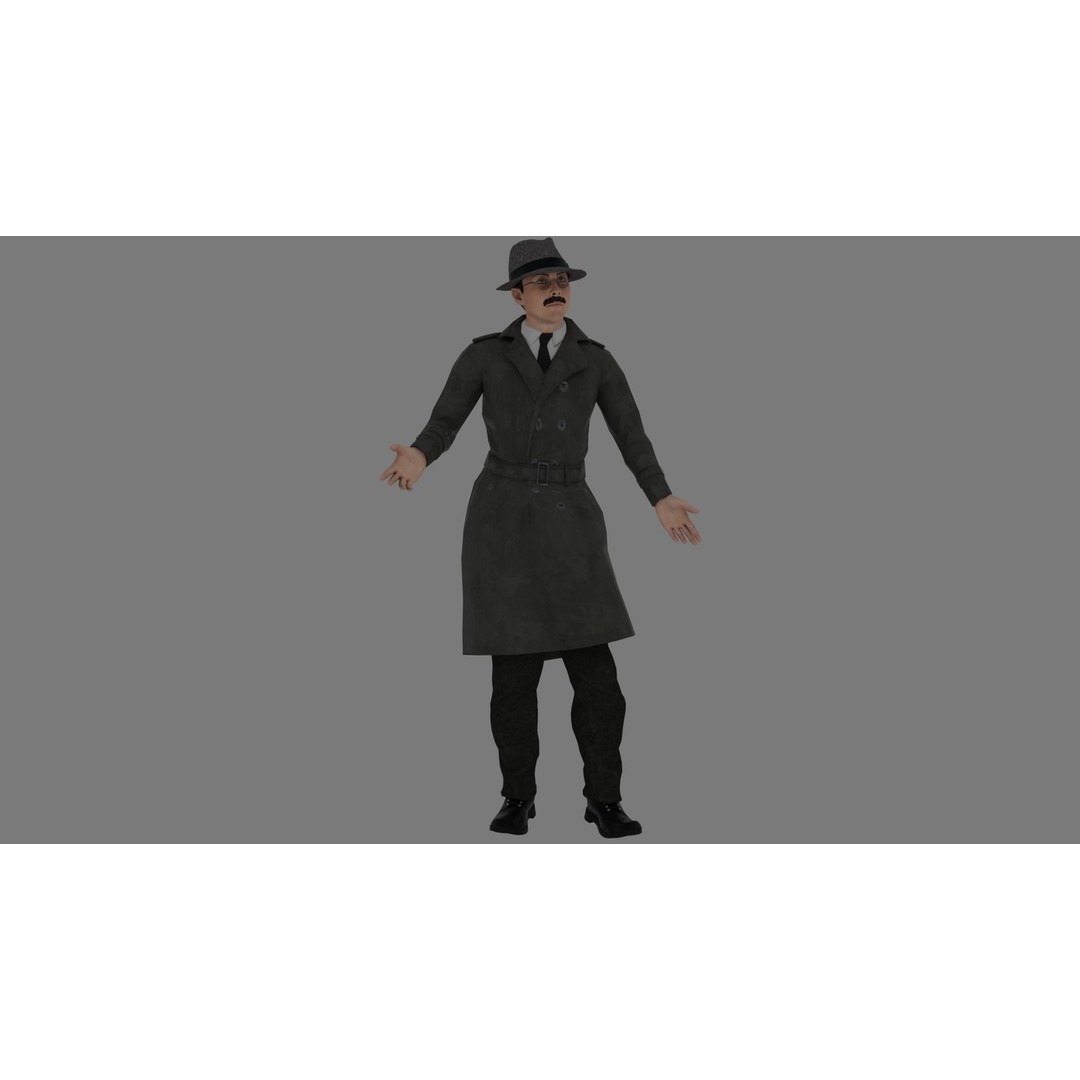 Rigged Male Character 3D Model – High Poly Game Asset, FBX, Blender - View 21