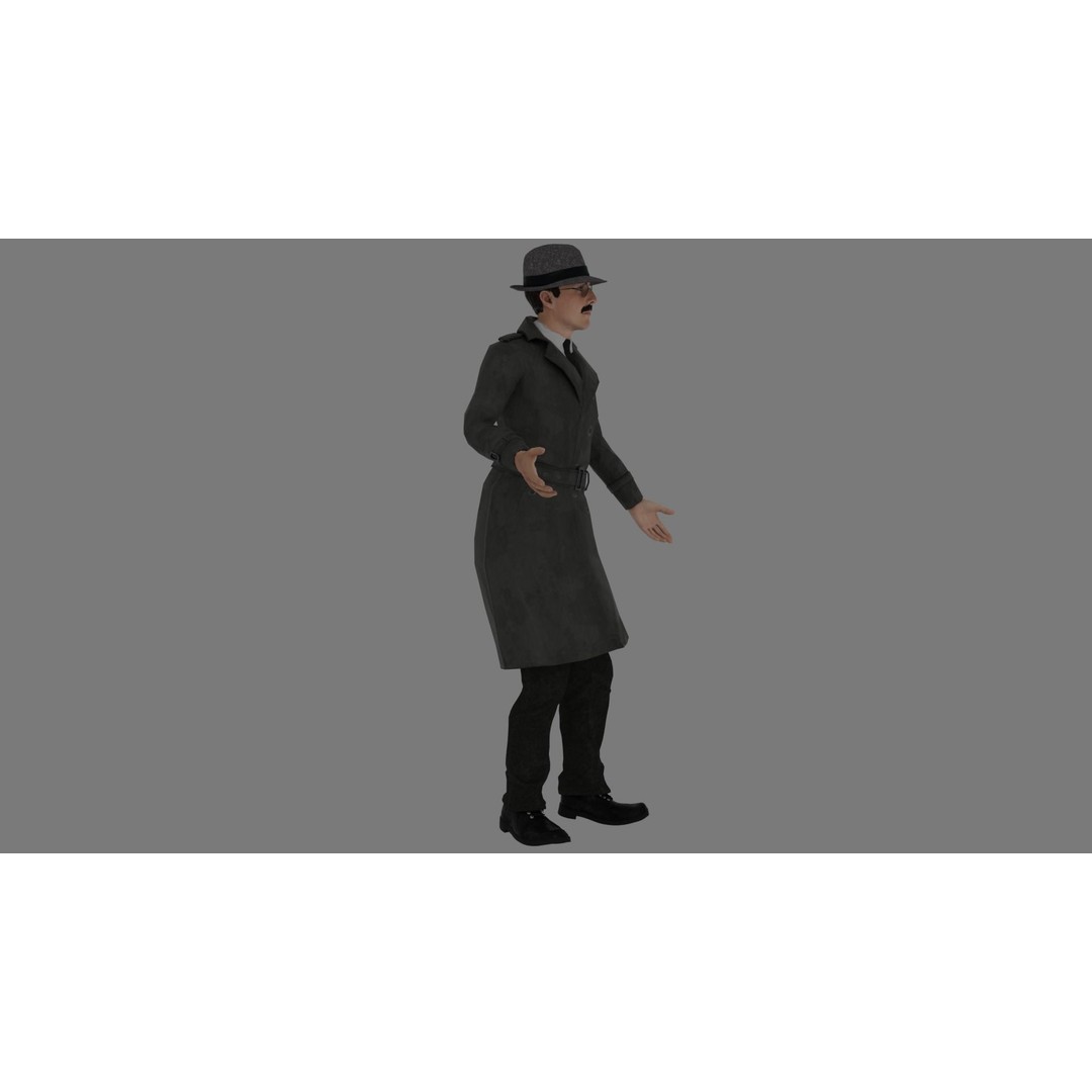 Rigged Male Character 3D Model – High Poly Game Asset, FBX, Blender - View 22