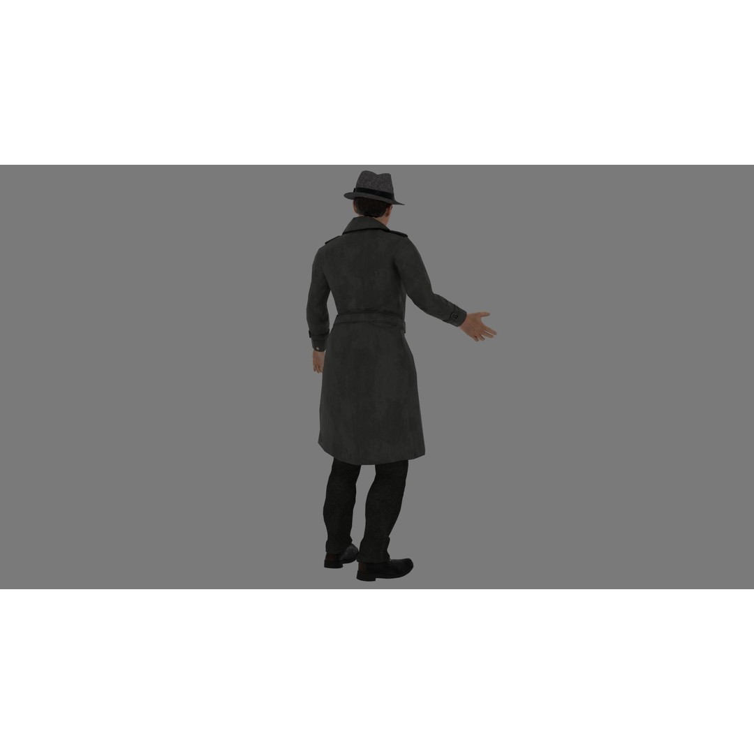 Rigged Male Character 3D Model – High Poly Game Asset, FBX, Blender - View 23
