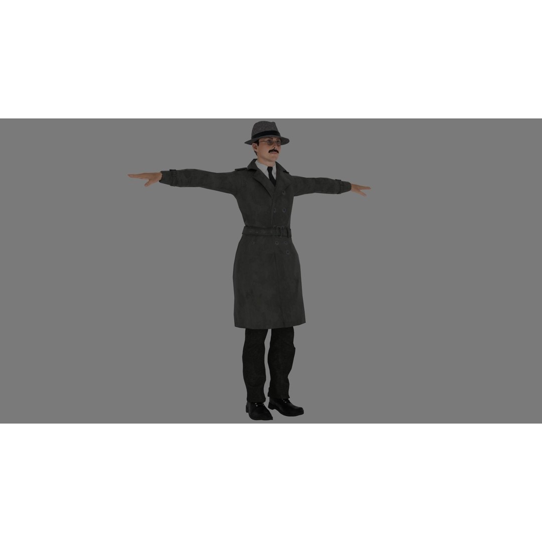 Rigged Male Character 3D Model – High Poly Game Asset, FBX, Blender - View 4