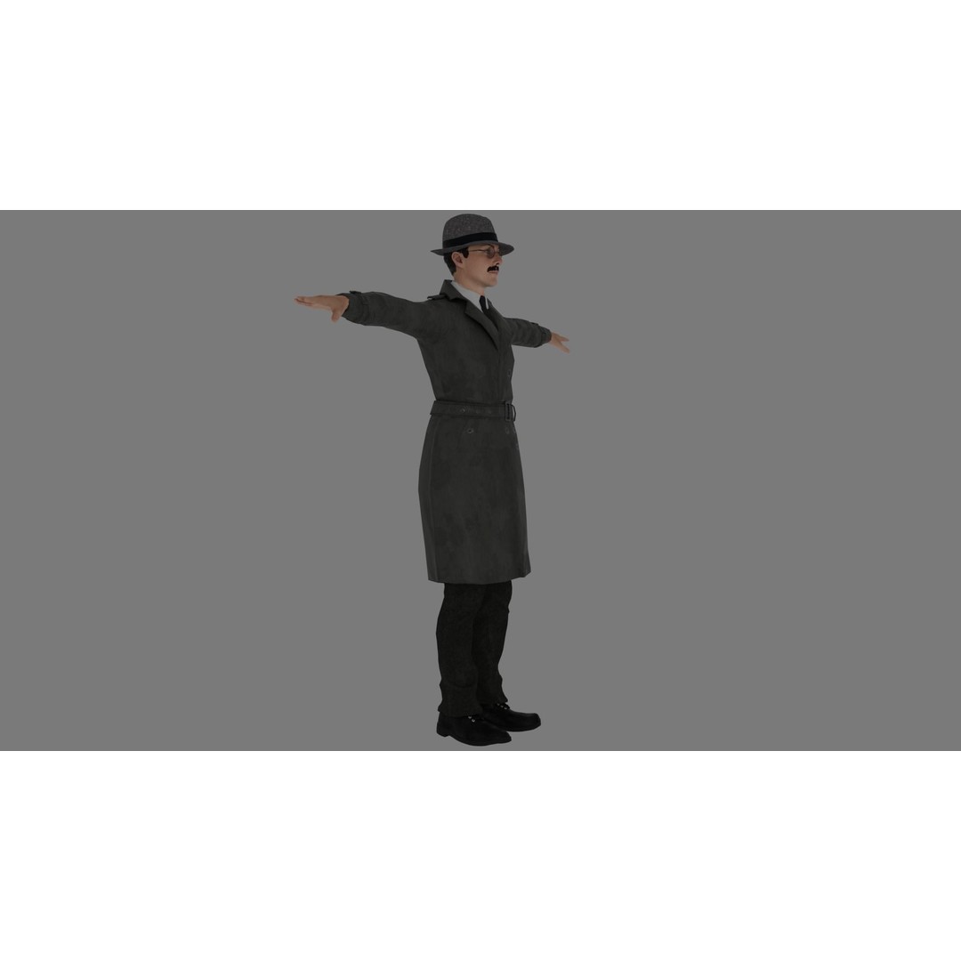 Rigged Male Character 3D Model – High Poly Game Asset, FBX, Blender - View 5