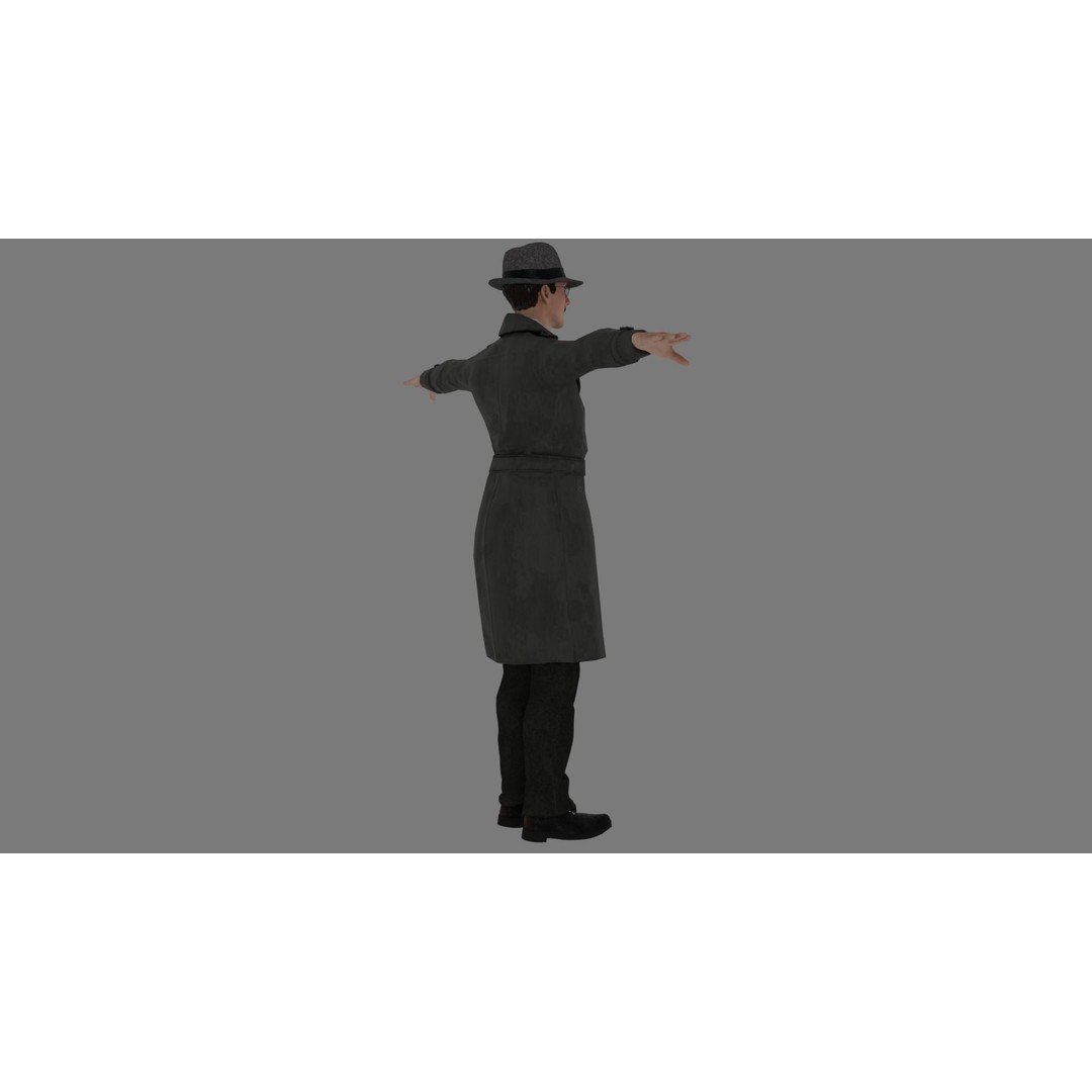 Rigged Male Character 3D Model – High Poly Game Asset, FBX, Blender - View 7