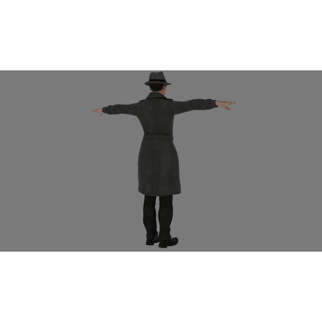 Rigged Male Character 3D Model – High Poly Game Asset, FBX, Blender - View 8