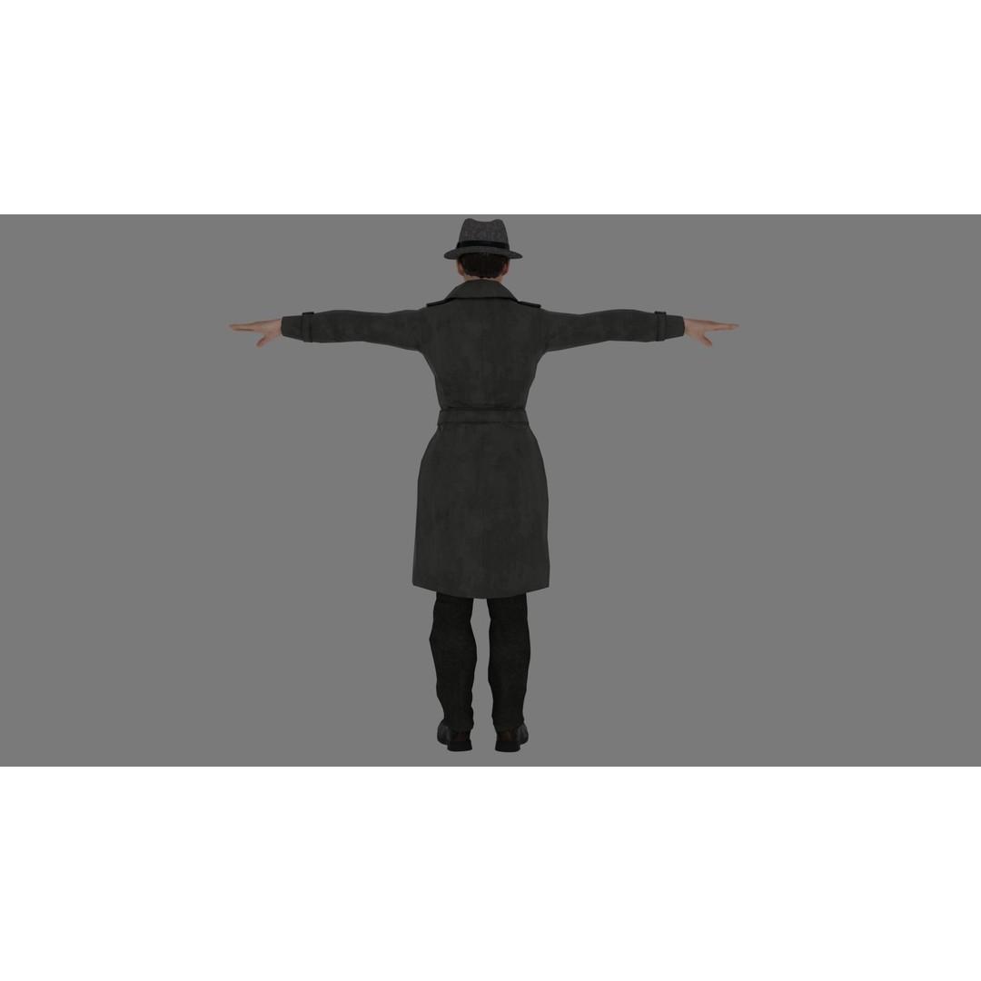 Rigged Male Character 3D Model – High Poly Game Asset, FBX, Blender - View 9