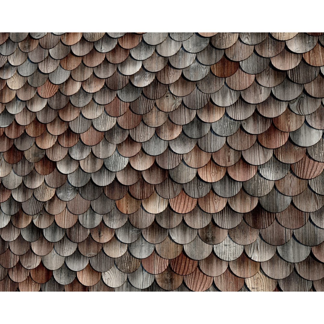 Wood Shingles 3D Model – Seamless PBR Textures, 8K Resolution - View 27
