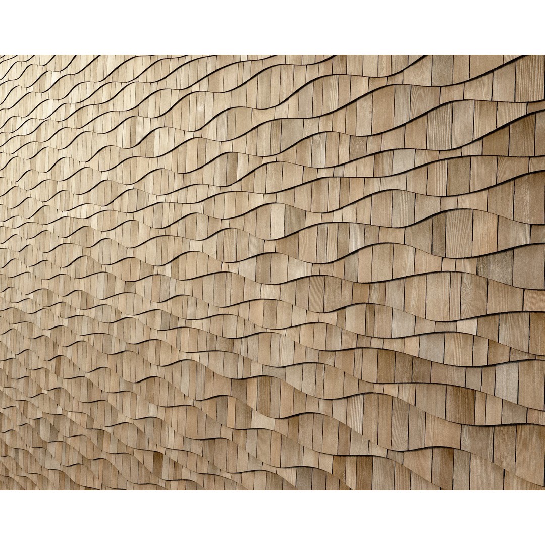 Wood Shingles 3D Model – Seamless PBR Textures, 8K Resolution - View 43