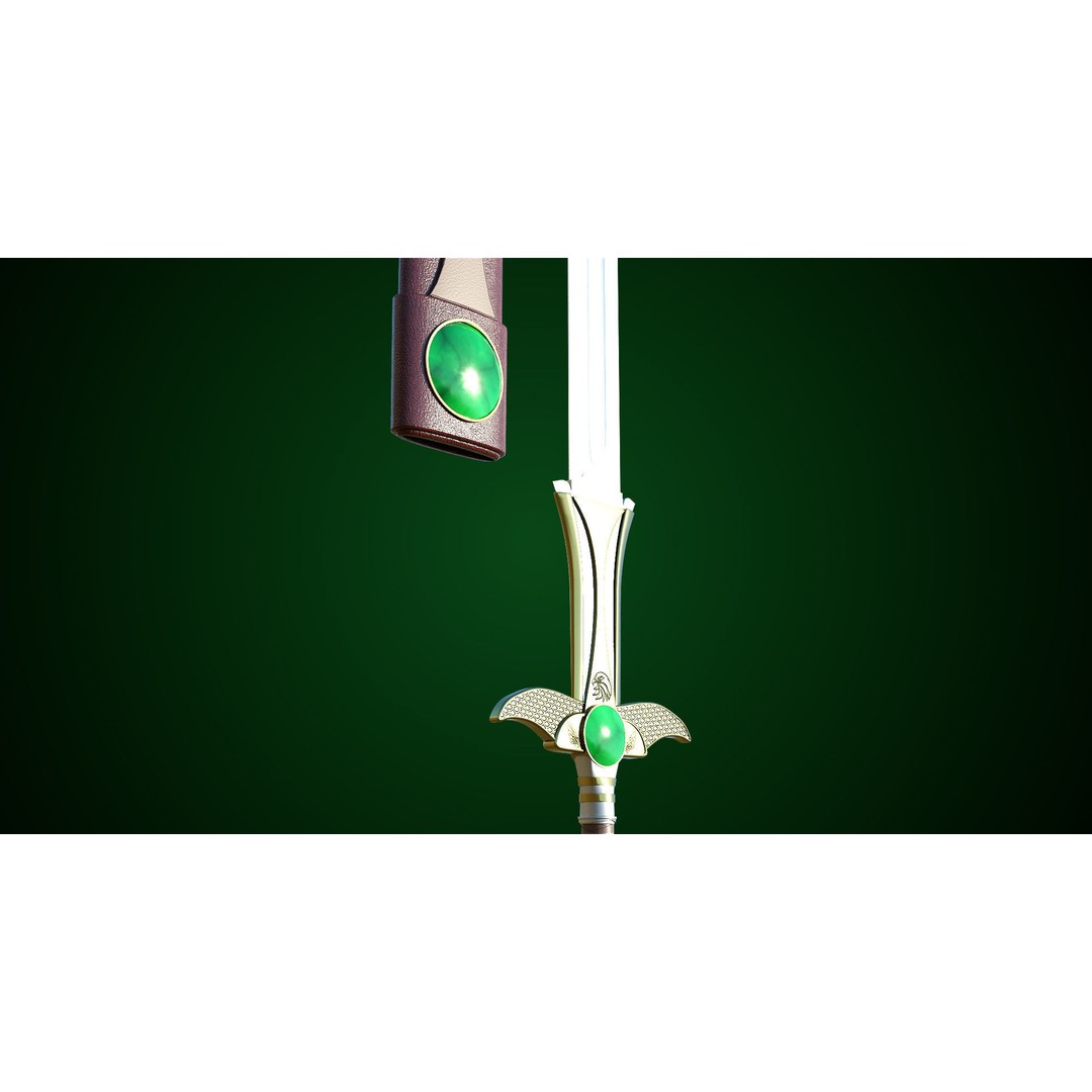 Fantasy Sword 3D Model – Low Poly Game Asset, PBR Textures, FBX - View 20