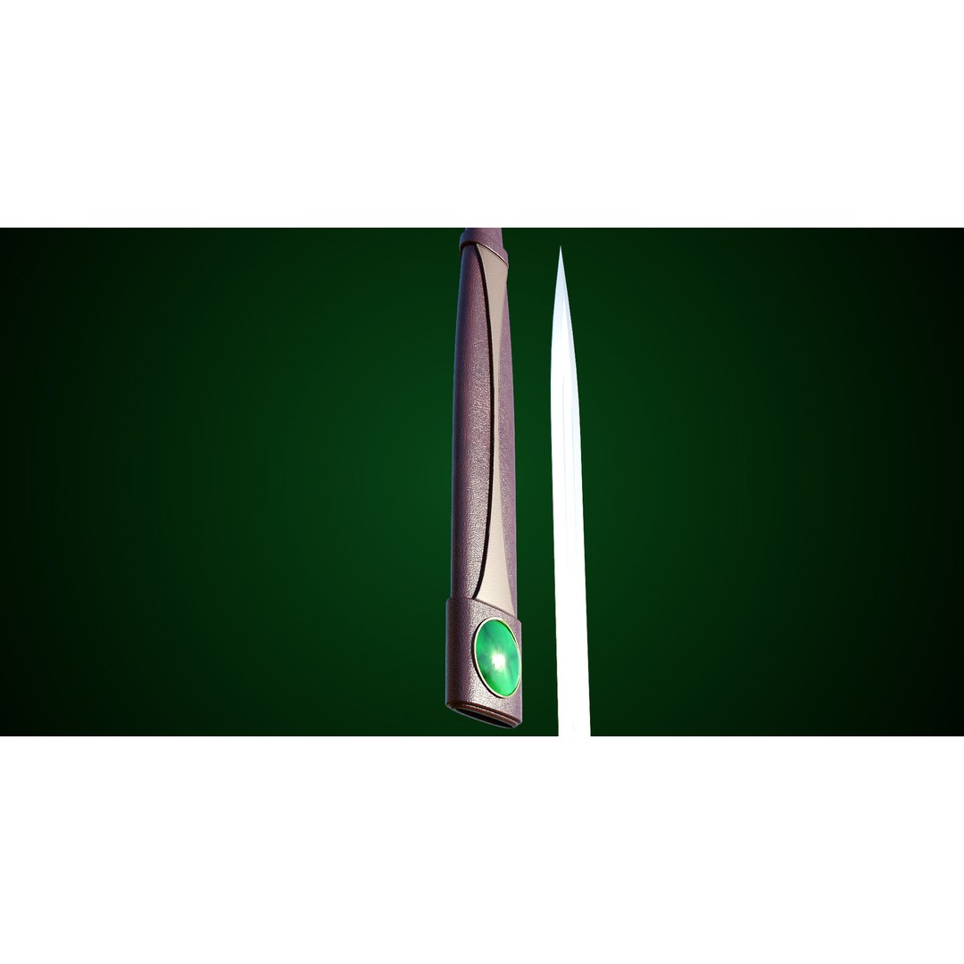 Fantasy Sword 3D Model – Low Poly Game Asset, PBR Textures, FBX - View 24
