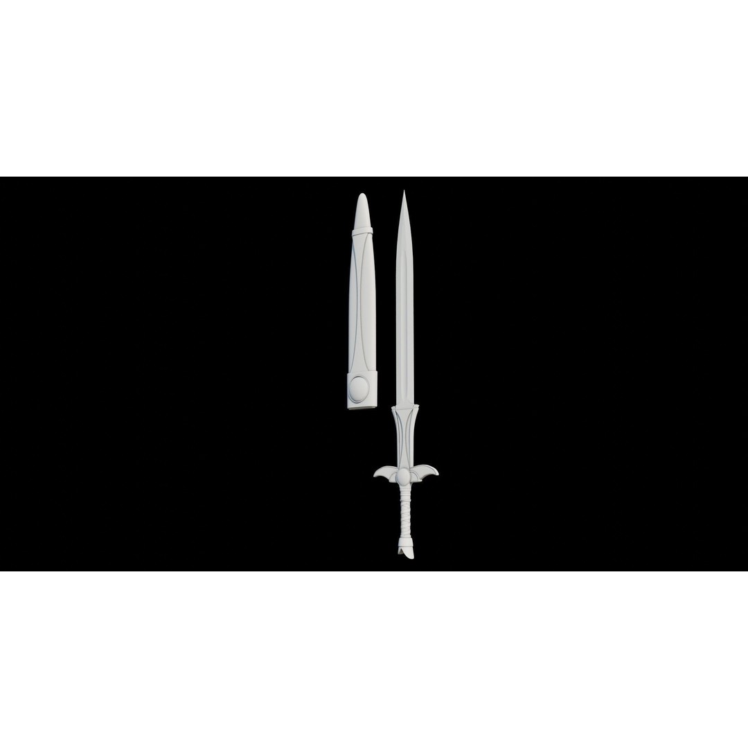 Fantasy Sword 3D Model – Low Poly Game Asset, PBR Textures, FBX - View 33