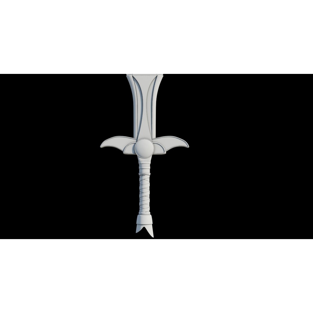 Fantasy Sword 3D Model – Low Poly Game Asset, PBR Textures, FBX - View 35