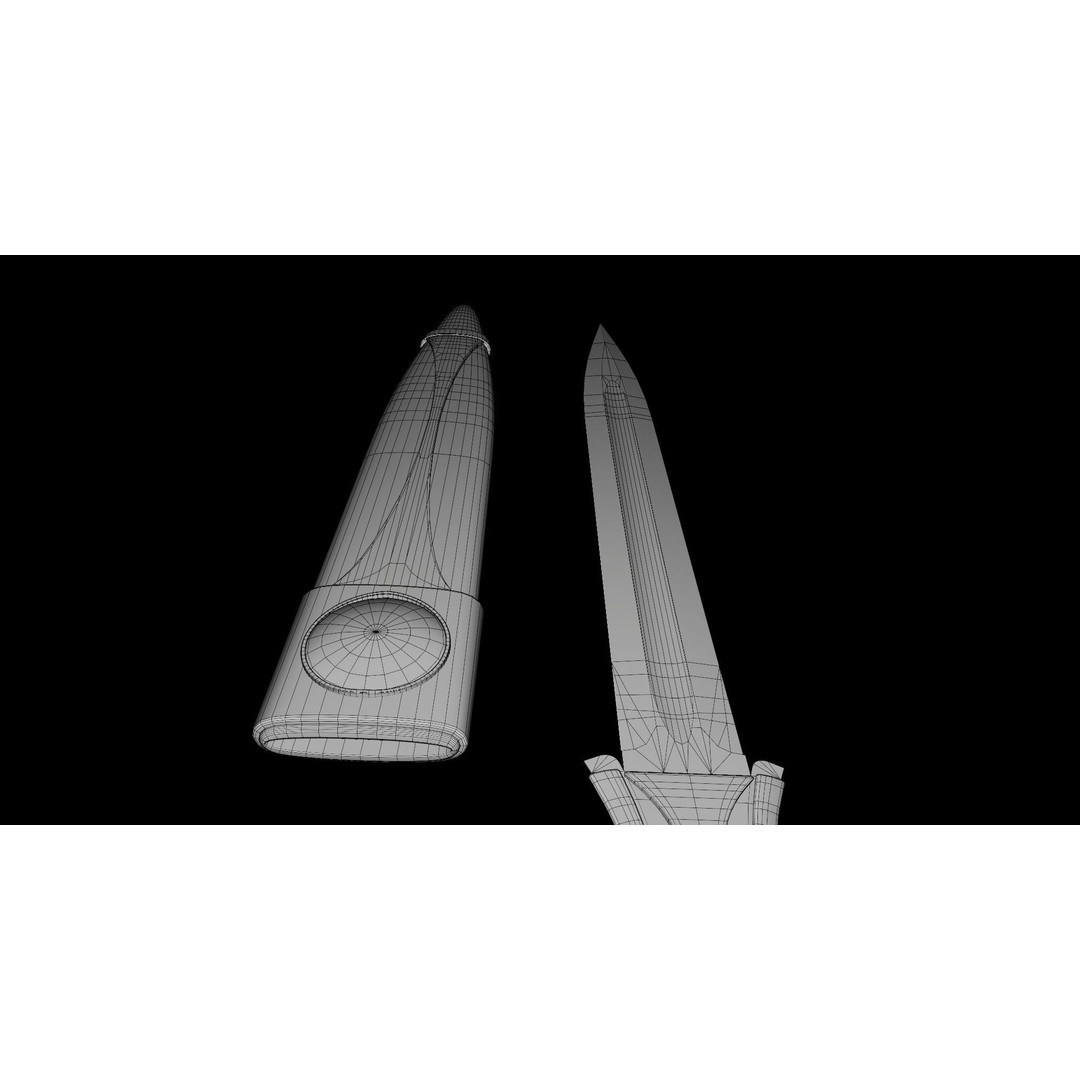 Fantasy Sword 3D Model – Low Poly Game Asset, PBR Textures, FBX - View 40