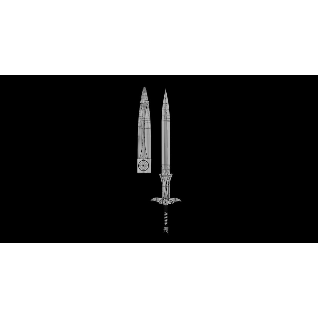 Fantasy Sword 3D Model – Low Poly Game Asset, PBR Textures, FBX - View 42
