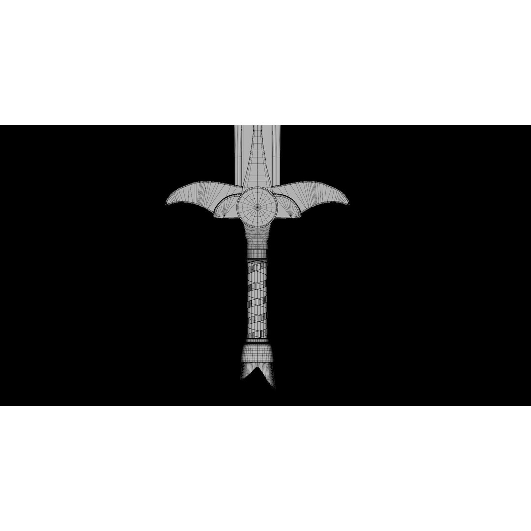 Fantasy Sword 3D Model – Low Poly Game Asset, PBR Textures, FBX - View 43