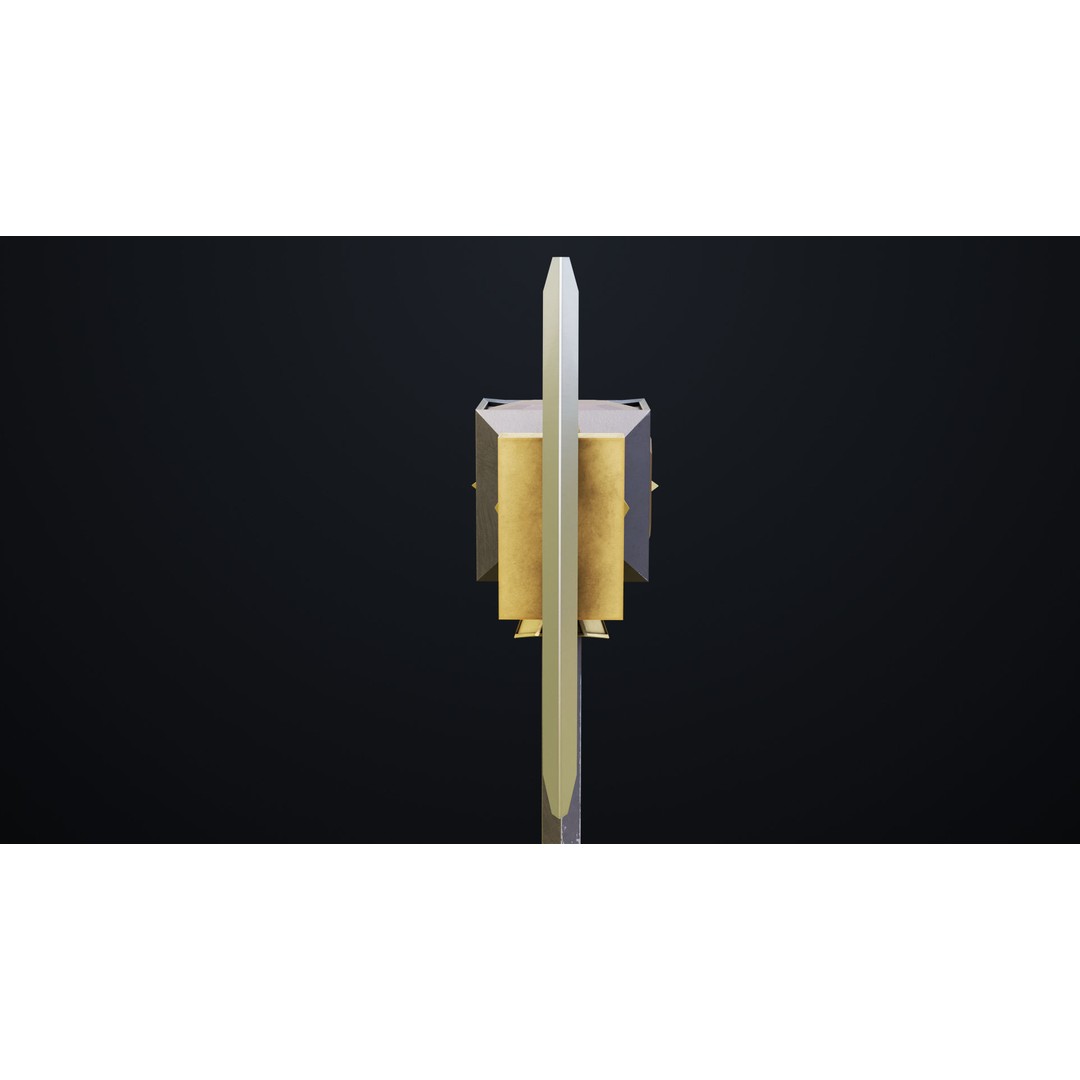 Battle Hammer 3D Model – Low Poly Game-Ready Asset, FBX, PBR Textures - View 17