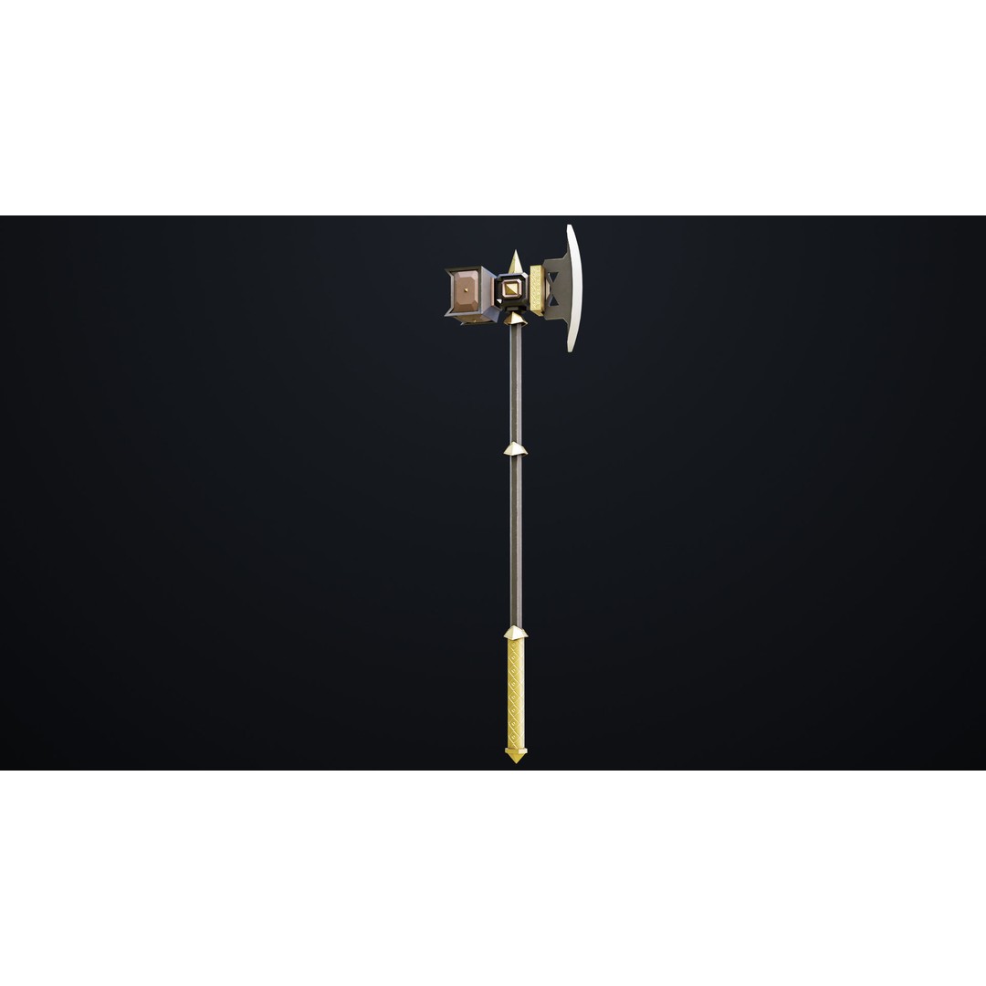 Battle Hammer 3D Model – Low Poly Game-Ready Asset, FBX, PBR Textures - View 20