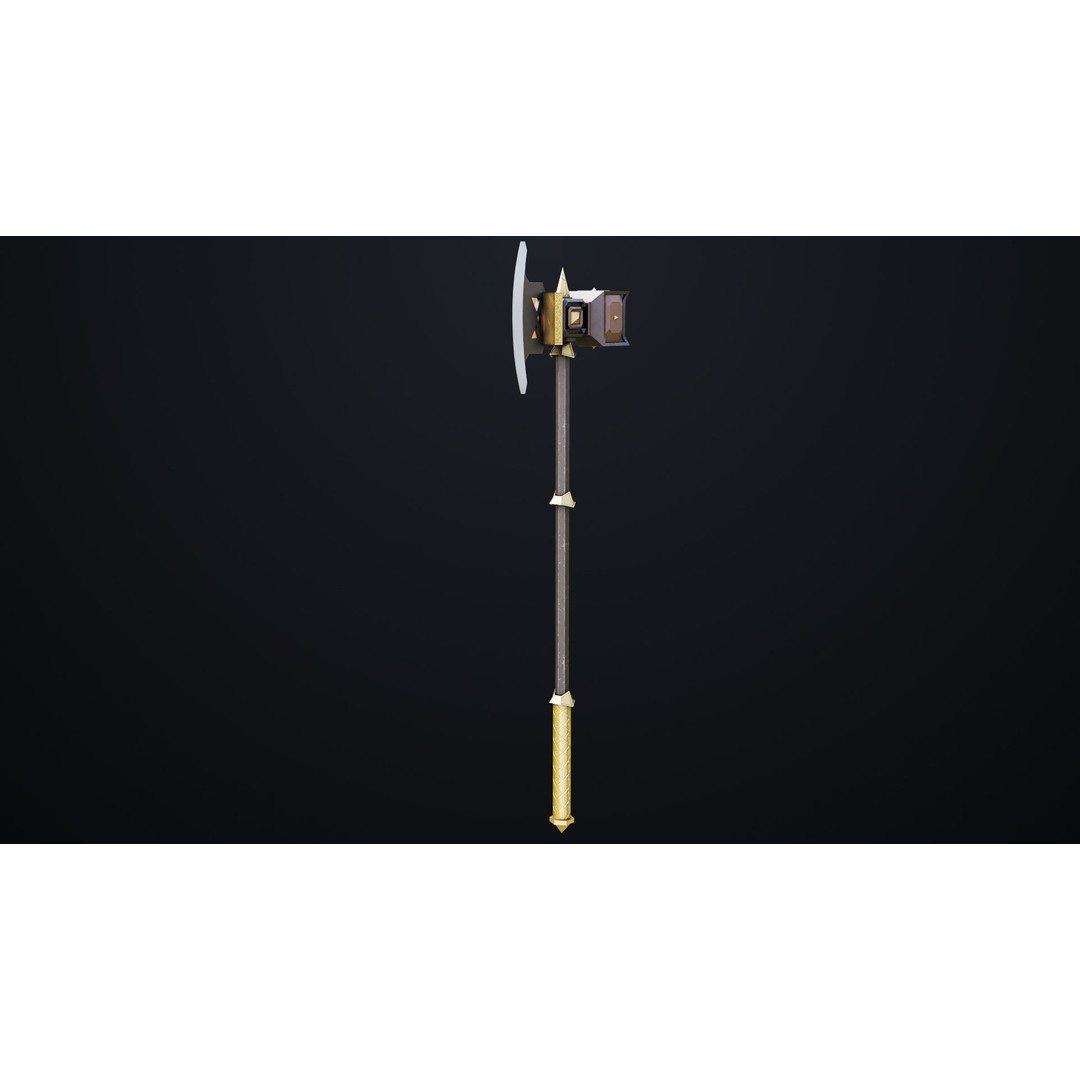 Battle Hammer 3D Model – Low Poly Game-Ready Asset, FBX, PBR Textures - View 22