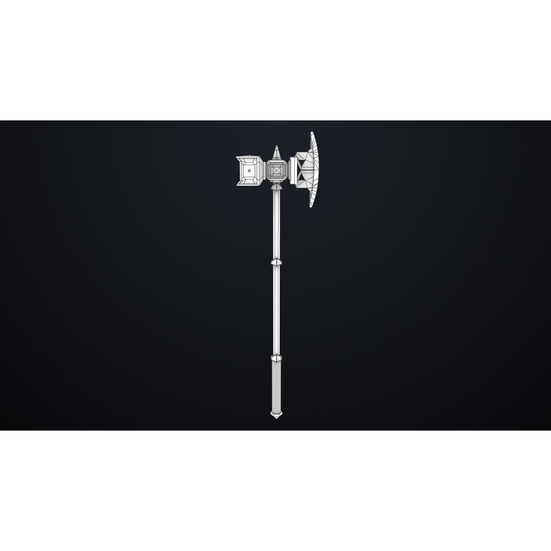 Battle Hammer 3D Model – Low Poly Game-Ready Asset, FBX, PBR Textures - View 25