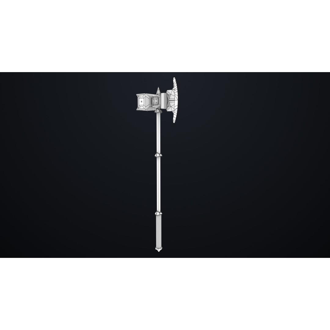 Battle Hammer 3D Model – Low Poly Game-Ready Asset, FBX, PBR Textures - View 27